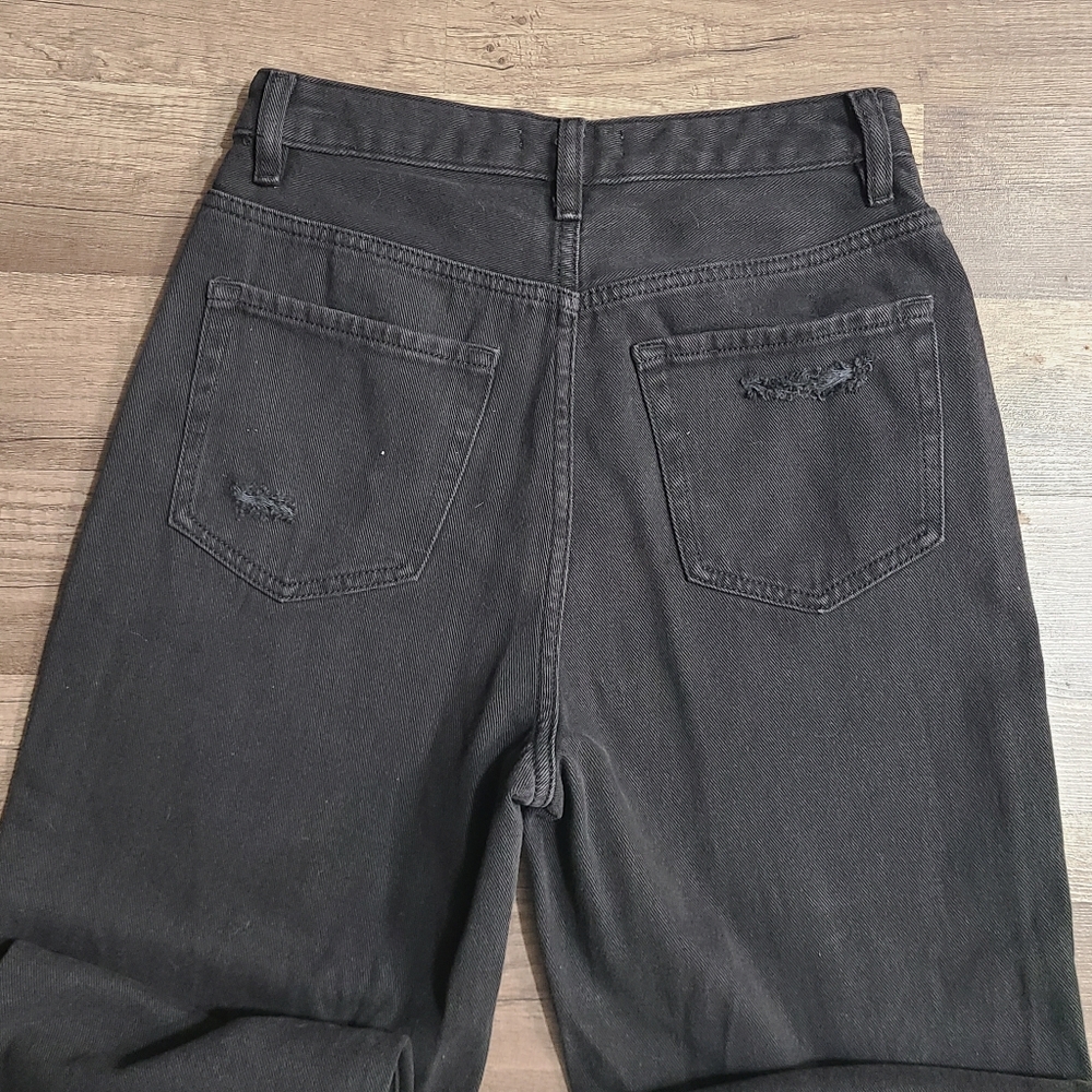 90s Boyfriend Jeans destresed black Size 27 - Picture 8 of 8